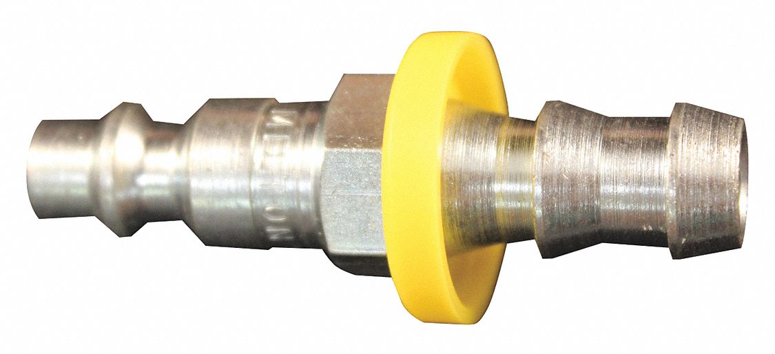 HOSE BARB, STEEL, 1/4 IN INSIDE DIAMETER, HOSE BARB CONNECTION, 1/4 IN HOSE FITTINGS