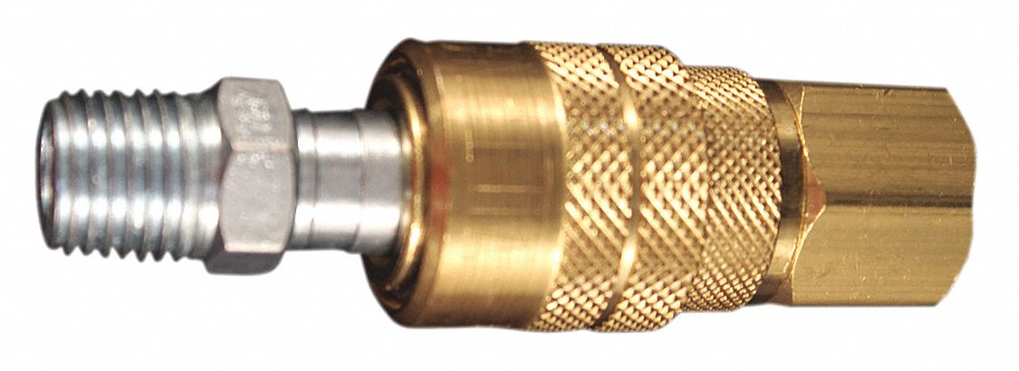 AIR COMPRESSOR COUPLER AND PLUG KIT, 1/4 IN THREAD, 250 °  F NPT CONNECTION