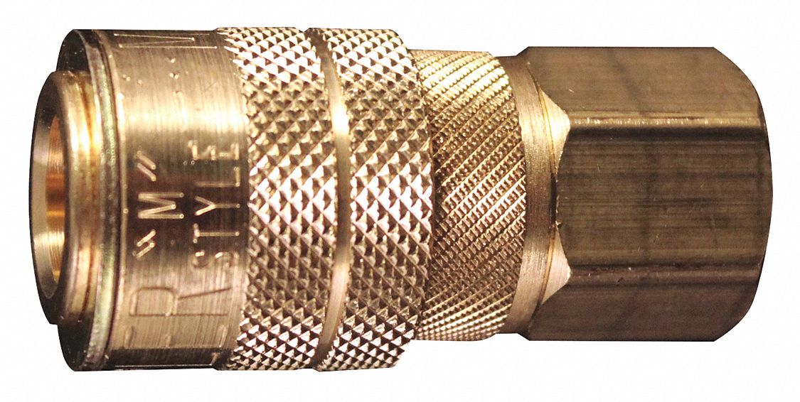 COUPLER WITH DRAG GUARD, ¼ IN THREAD, 250 °  F, STEEL, 300 PSI AT 70 °  F, ¼ IN ID, NPT CONNECTION