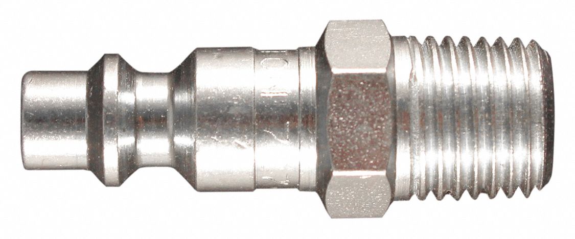 AIR PLUG FITTING, ¼ IN THREAD, 250 °  F, STEEL, 300 PSI AT 70 °  F, ¼ IN ID, NPT CONNECTION
