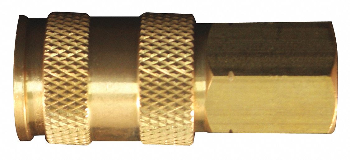 AIR COUPLER FITTING, 1/4 IN THREAD, 250 °  F, 300 PSI AT 70 °  F, 1/4 IN ID, NPT CONNECTION