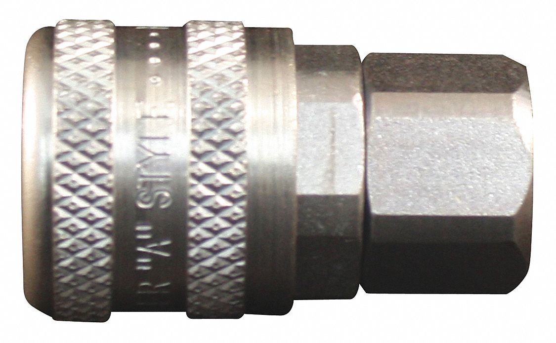 AIR TOOL FITTING, ¼ IN THREAD, 250 °  F, STEEL, 300 PSI AT 70 °  F, ¼ IN ID, NPT CONNECTION