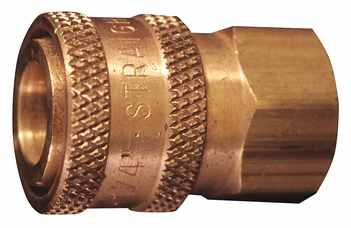 COUPLER, 1/4 IN THREAD, 1.41 IN L, 0.96 IN OUTSIDE DIAMETER, 1/4 IN INSIDE DIAMETER, NPT CONNECTION