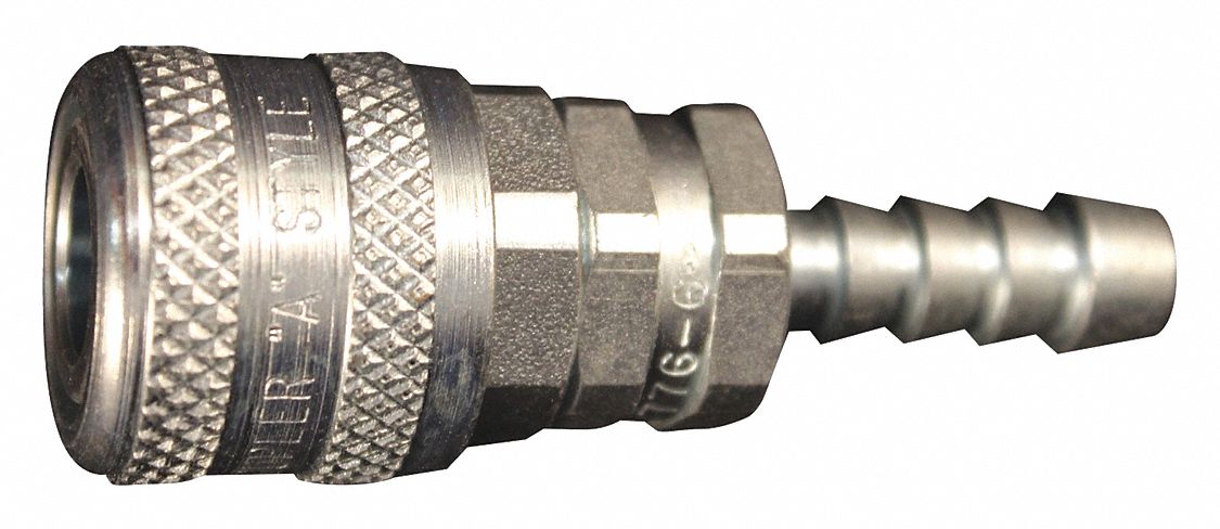 COUPLER, 1/4 IN THREAD, 250 °  F, STEEL, 300 PSI AT 70 F, 1/4 IN INSIDE DIAMETER, NPT CONNECTION