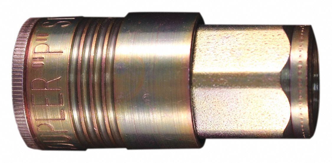 COUPLER, 3/8 IN THREAD, 250 °  F, STEEL, 300 PSI AT 70 F, 3/8 IN INSIDE DIAMETER, NPT CONNECTION