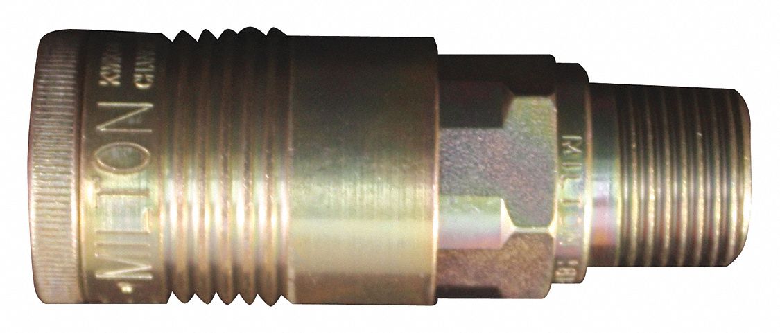 COUPLER, ½ IN THREAD, 250 °  F, STEEL, CHROMATE FINISH, 250 PSI AT 70 F, ½ IN ID, NPT CONNECTION