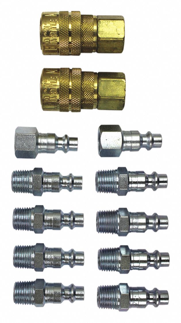 AIR COUPLER AND PLUG KIT, 1/4 IN THREAD, 250 °  F NPT CONNECTION