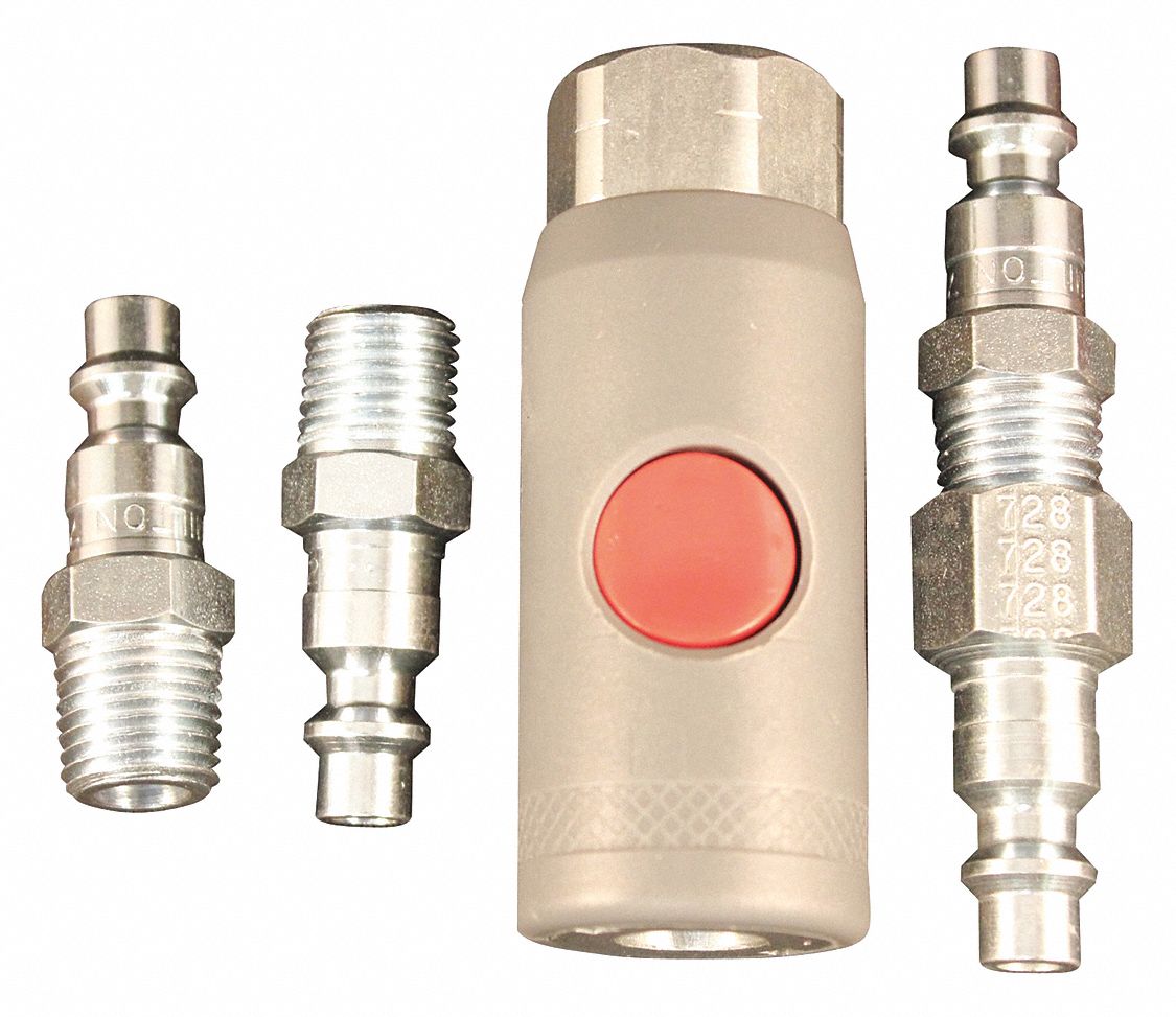 COUPLER AND PLUG KIT, 1/4 IN THREAD, 250 °  F, MULTICOLOUR FNPT CONNECTION