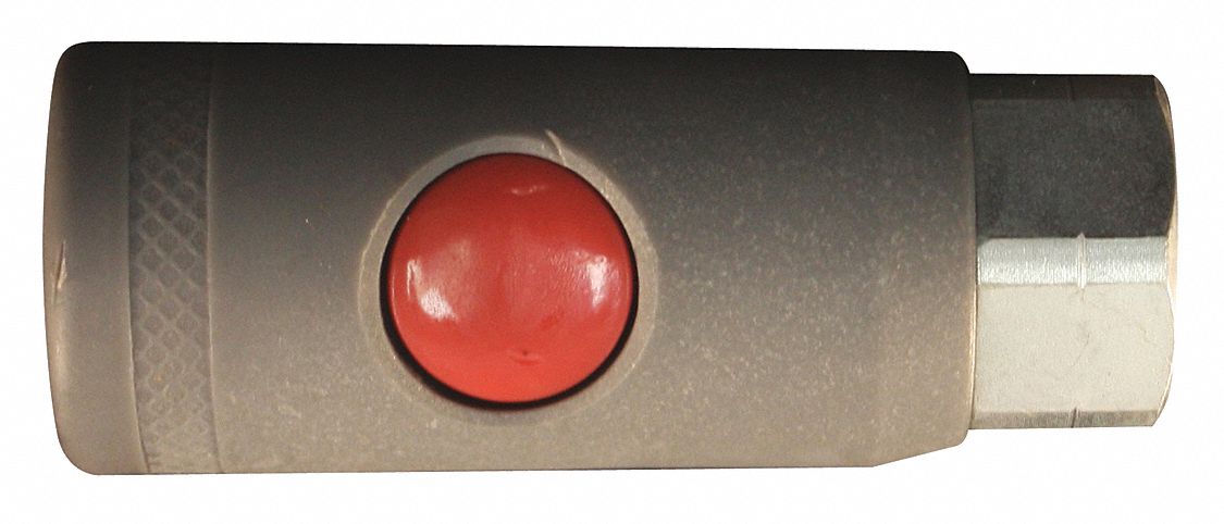 COUPLER, 1/4 IN THREAD, 250 °  F, RED, 1/4 IN INSIDE DIAMETER, NPT CONNECTION