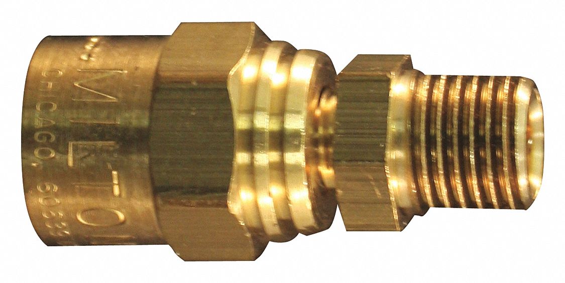 HOSE END FITTING, BRASS, ¼ IN, 5/16 IN ID, MNPT CONNECTION, ¼ IN, 5/16 IN HOSE FITTINGS