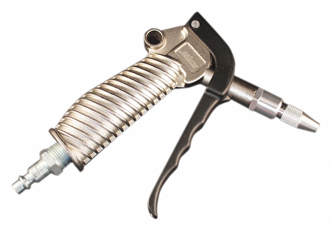 MILTON, Aluminum, 3/8 in NPT, Turbo Blow Gun w/Adjustable