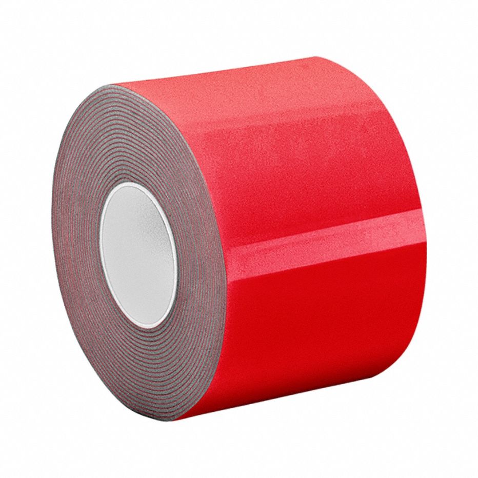 Foam Tape: Highly Conformable, 2 1/2 in Wd, 5 yd Lg, 45 mil Thick, Black, Acrylic, Closed, Indoor