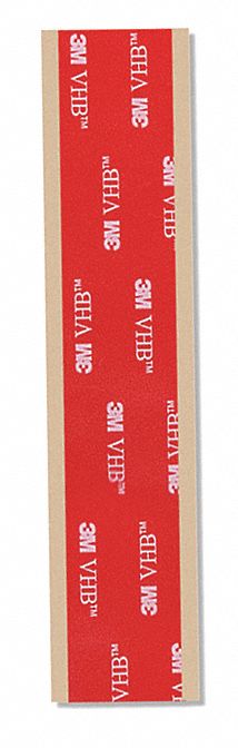 Foam Tape: Conformable, Strip, 1 in x 4 in, 25 mil Thick, Gray, Acrylic, Closed, 100 PK