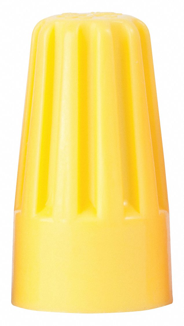 Wire Connector, Twist-On, Yellow, PK500