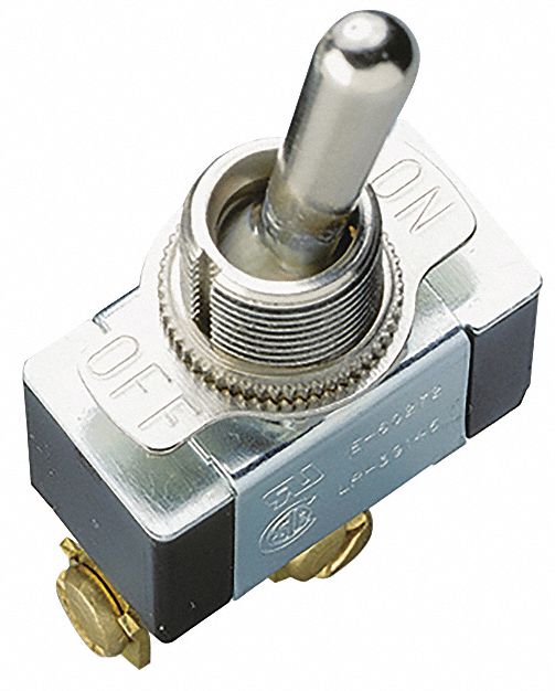 Toggle Switch,  SPST, 20A, 125VAC, On/Off