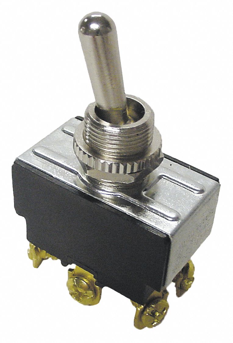 Toggle Switch,  DPDT, 20A, 125VAC, On/On