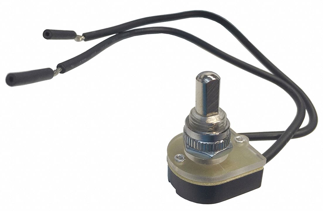 Switch, Nickel, Push On/Off, SPST, 6A, 125VAC