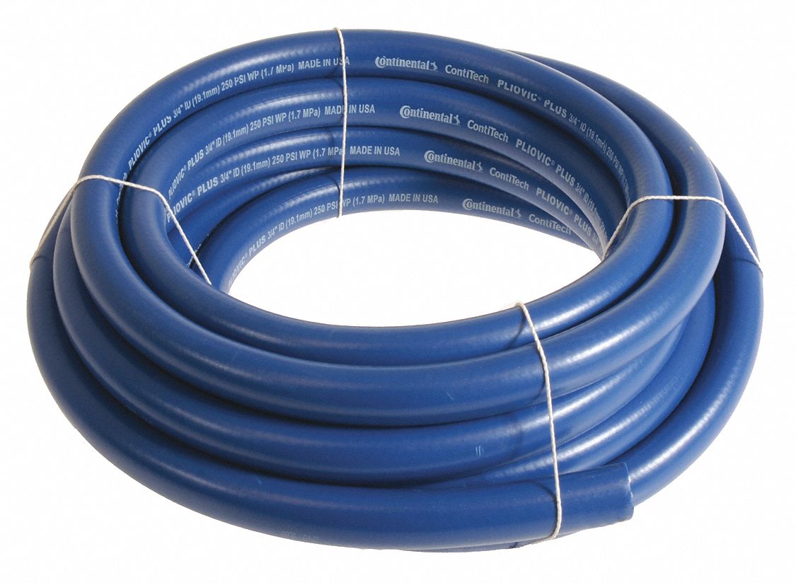 AIR HOSE, 1 IN INSIDE DIAMETER, BLUE, 250 PSI MAX. WORKING PRESSURE AT 70 ° F, 100 FT L