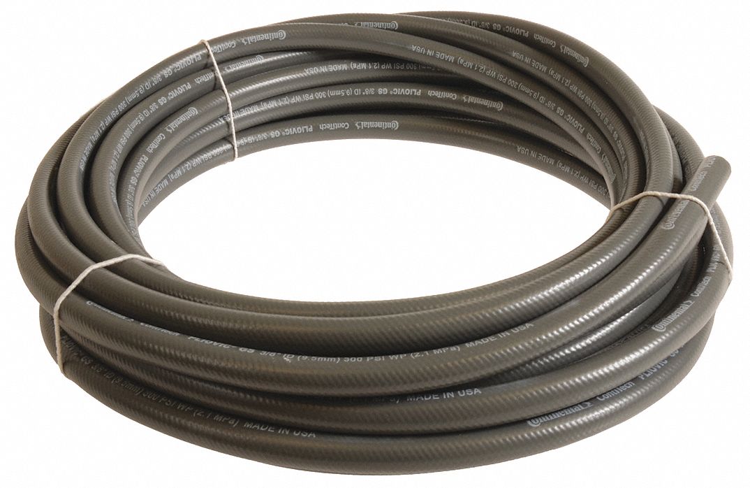 AIR HOSE, ⅜ IN INSIDE DIAMETER, GREY, 300 PSI MAX. WORKING PRESSURE AT 70 ° F, 100 FT L