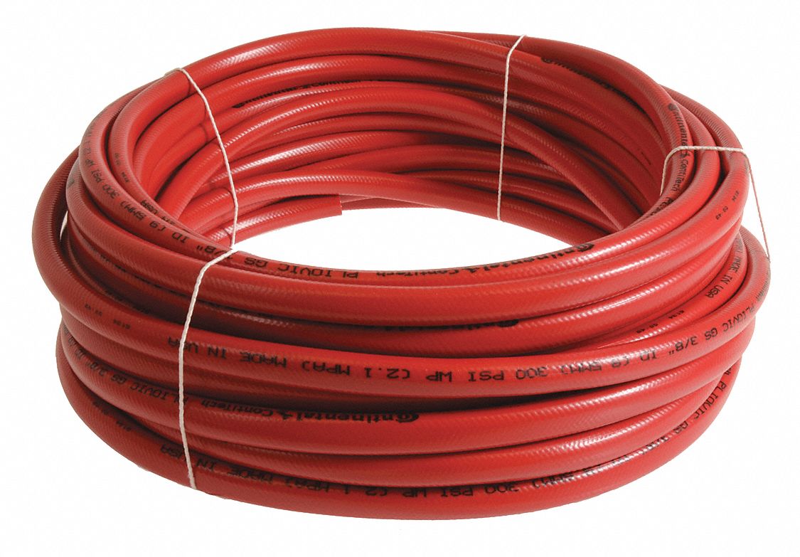 DYNAMIC POWER Rubber Air Hose 3/8 In X 50 Ft 300 Psi Red in the Air  Compressor Hoses department at