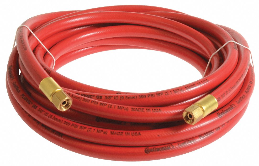 CONTINENTAL, 1/2 in Hose Inside Dia., Red, Air Hose 50JH01PLR05030