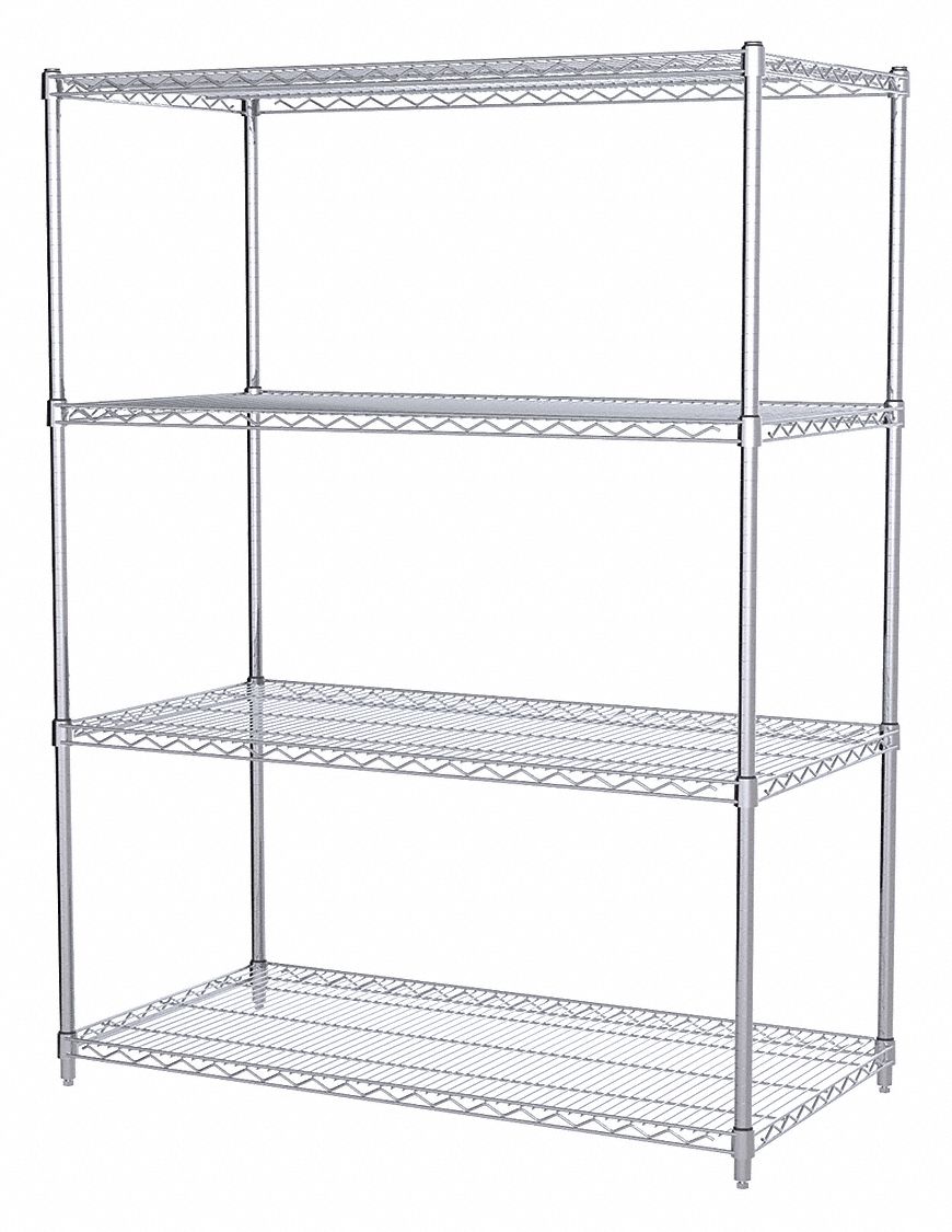 Wire Shelving Unit 24 x48 x63 4-Shelf