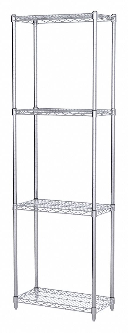 Wire Shelving Unit 12 x24 x74 4-Shelf