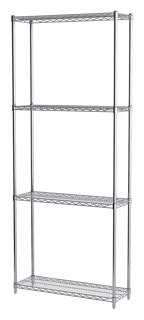 Wire Shelving Unit 12 x36 x86 4-Shelf