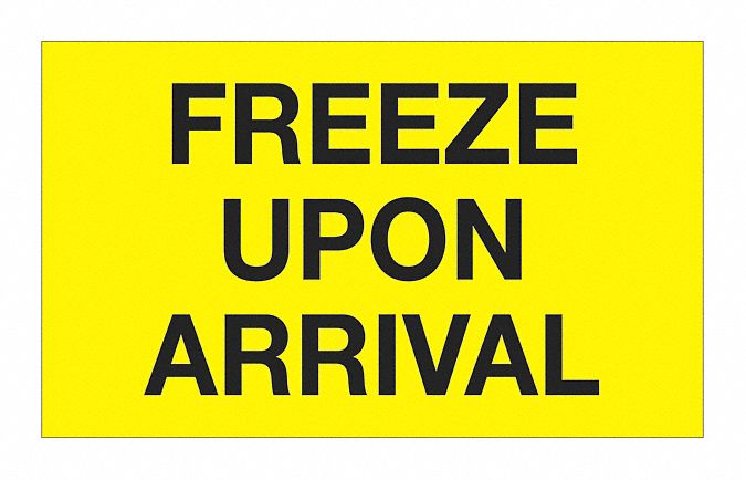 Climate Label Freeze Upon Arrival 3x5": 500 PK