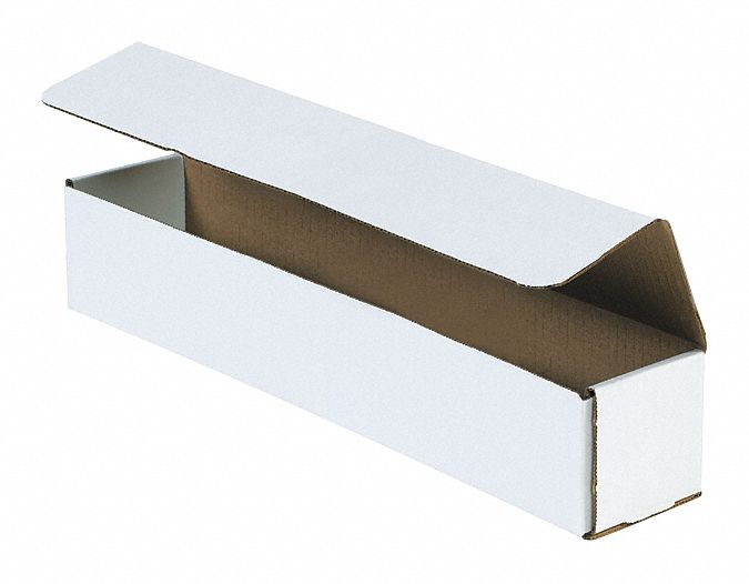 LITERATURE MAILER, 17½ X 3½ X 3½ IN, WHITE, 32 ECT, CORRUGATE, SINGLE WALL, 50 PK