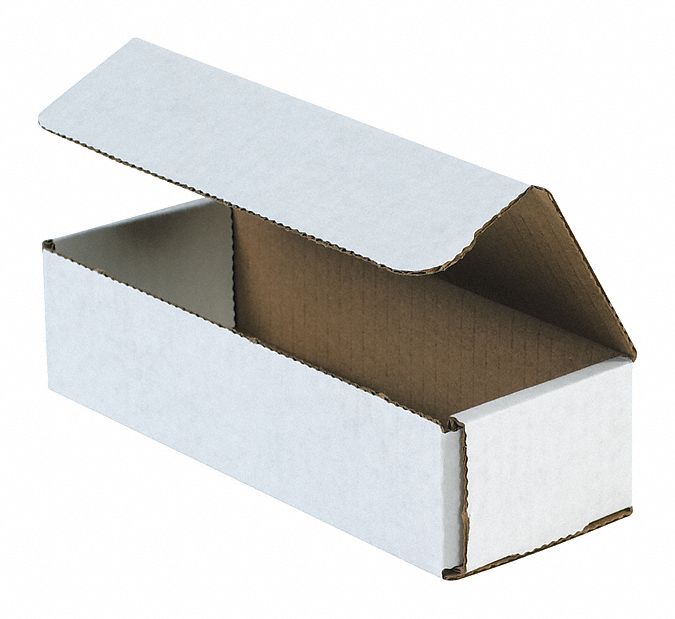 Literature Mailer: 16x4x4 in, White, 32 ECT, Corrugate, Single Wall, 50 PK