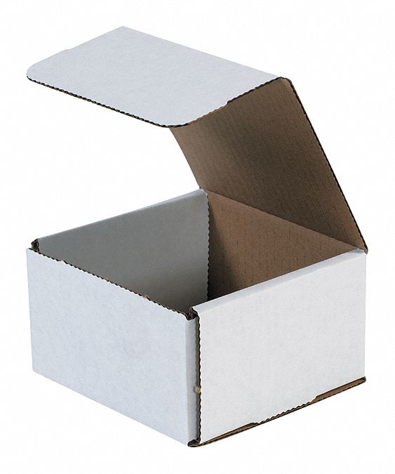 LITERATURE MAILER, 5 X 5 X 3 IN, WHITE, 32 ECT, CORRUGATE, SINGLE WALL, 50 PK