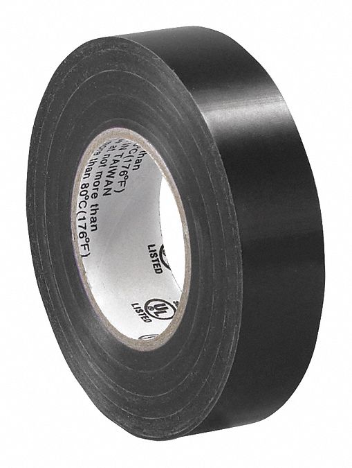 Electrical Tape,3/4x20 yd.,Black,PK10 - 50MG34|T96461810PK - Grainger