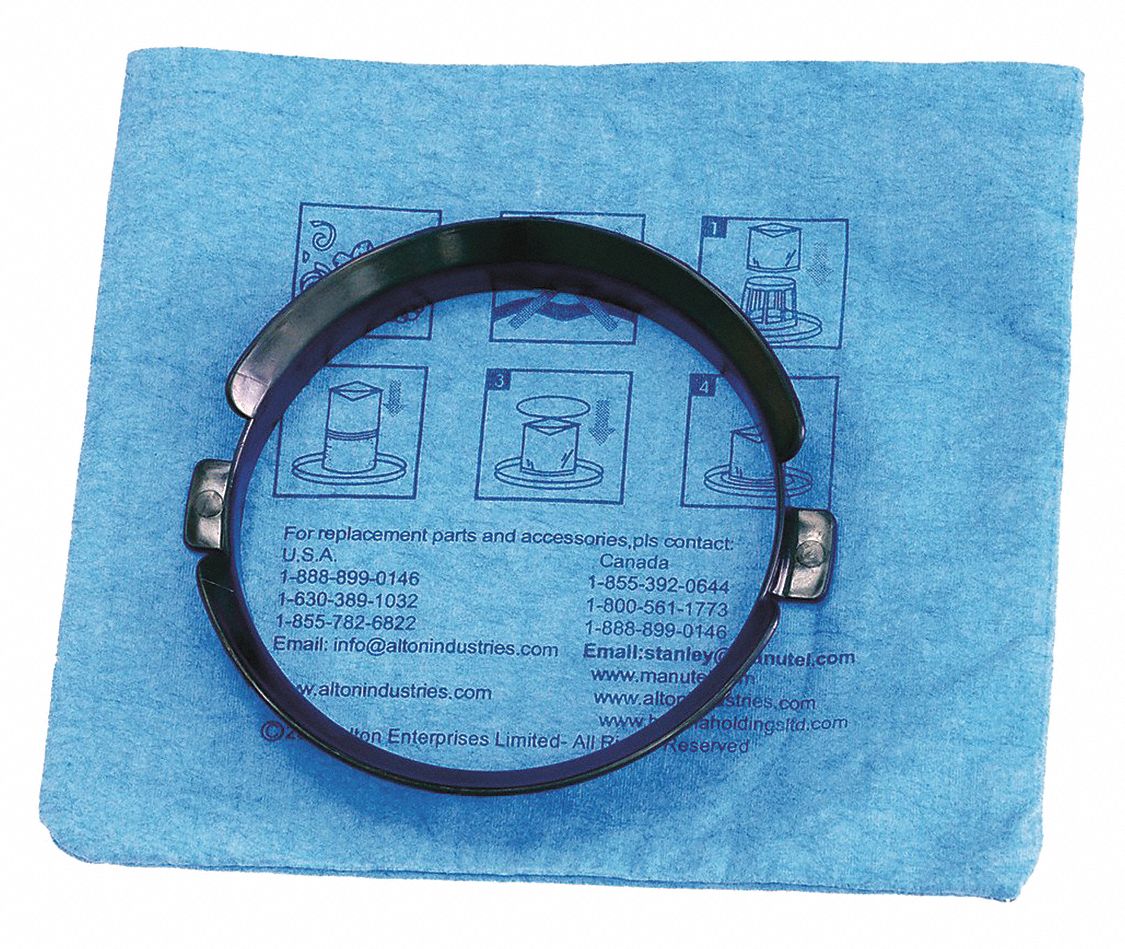 Blue Cloth Reusable Filter, w/Clamp Ring