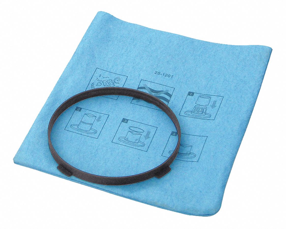 Blue Cloth Reuseable Filter, w/Clamp Ring