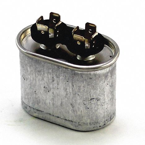 Oval Run Capacitor, 5 Micro-Farads, 370V: Fits Multiple Brand, Universal