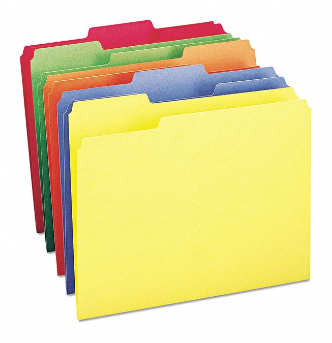 Folders, Assorted, PK100
