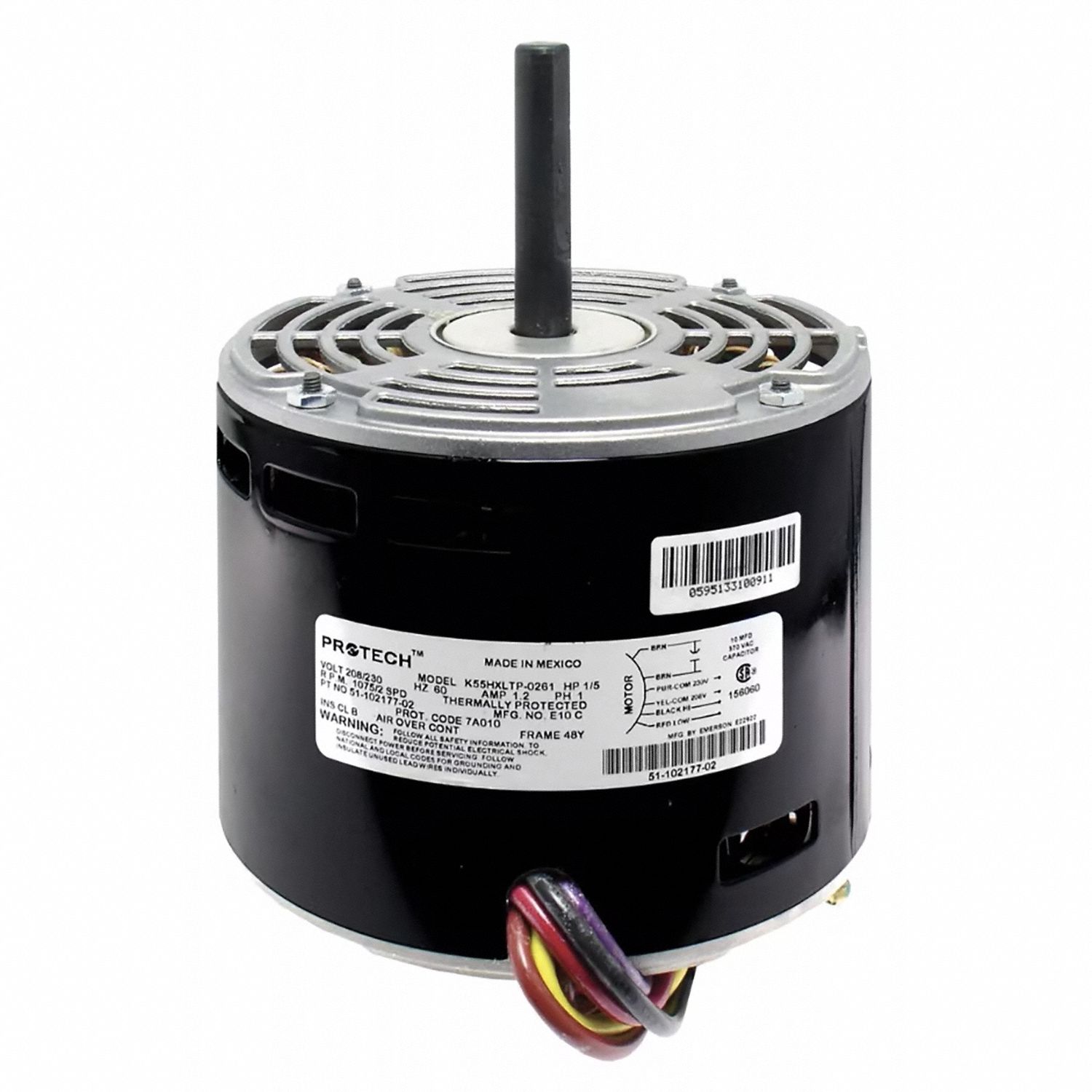 OEM Replacement Motor: RUUD/Weatherking, 51-102500-07