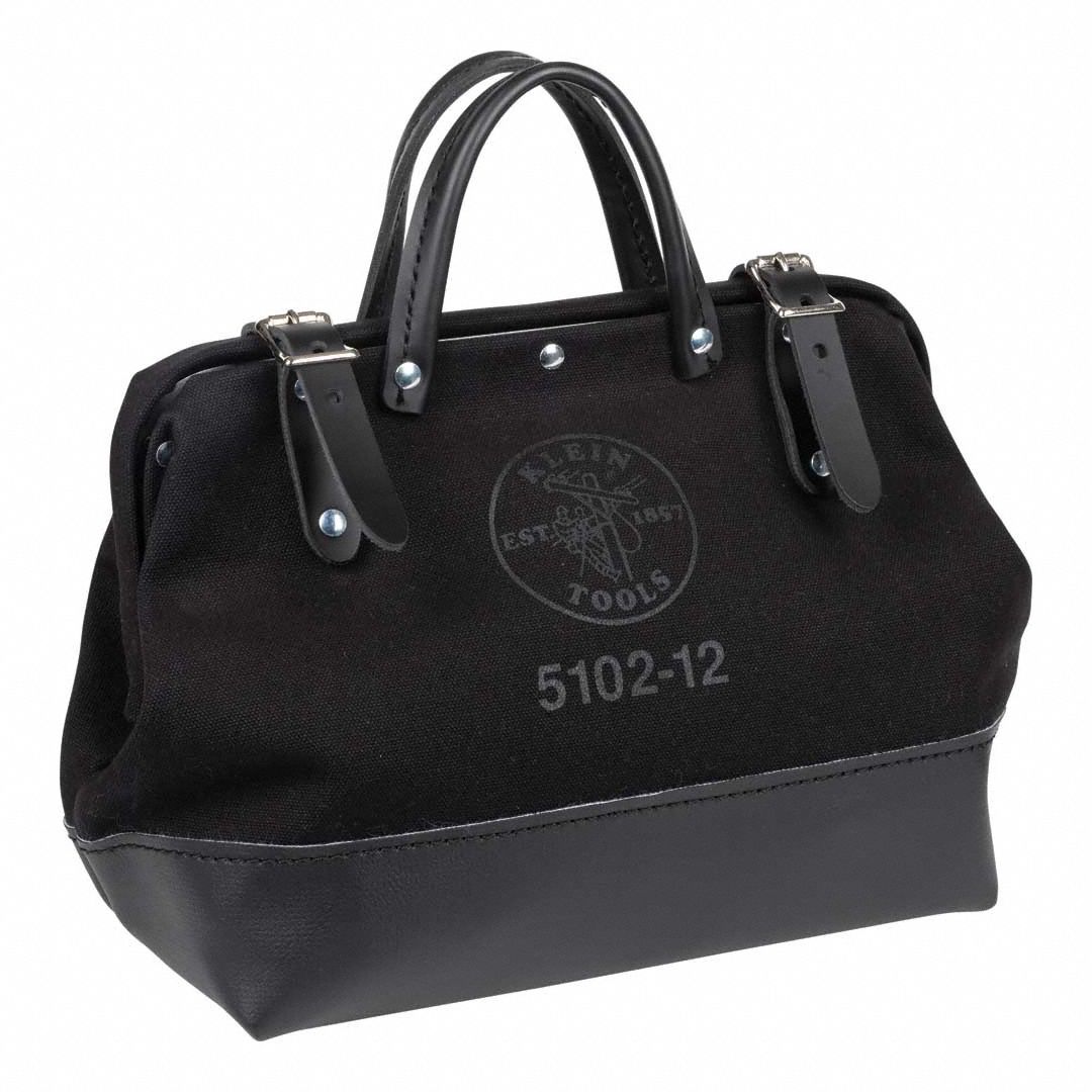 12 Canvas Tool Bag Black