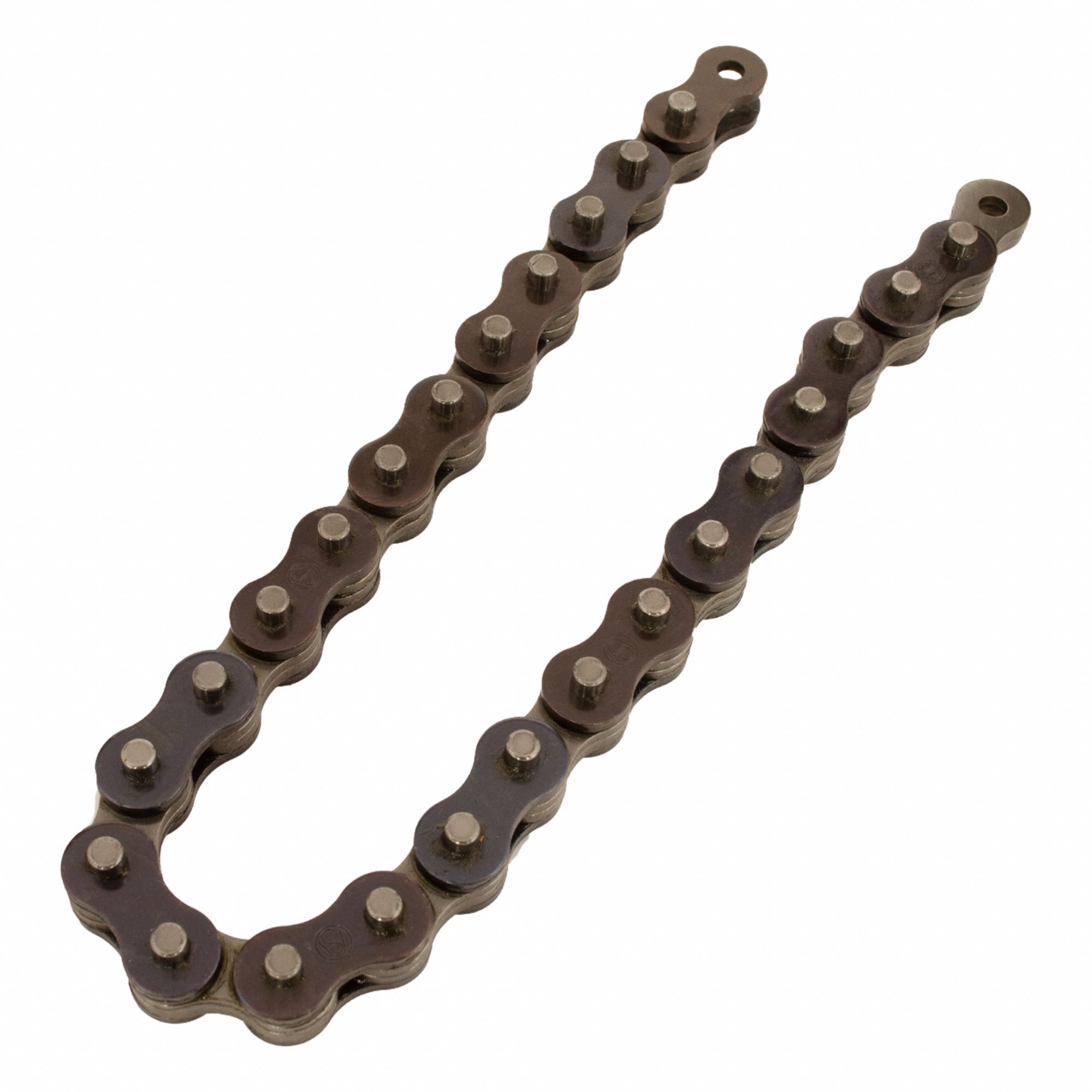 Extension Chains Affixing Hacksaw to Pipes