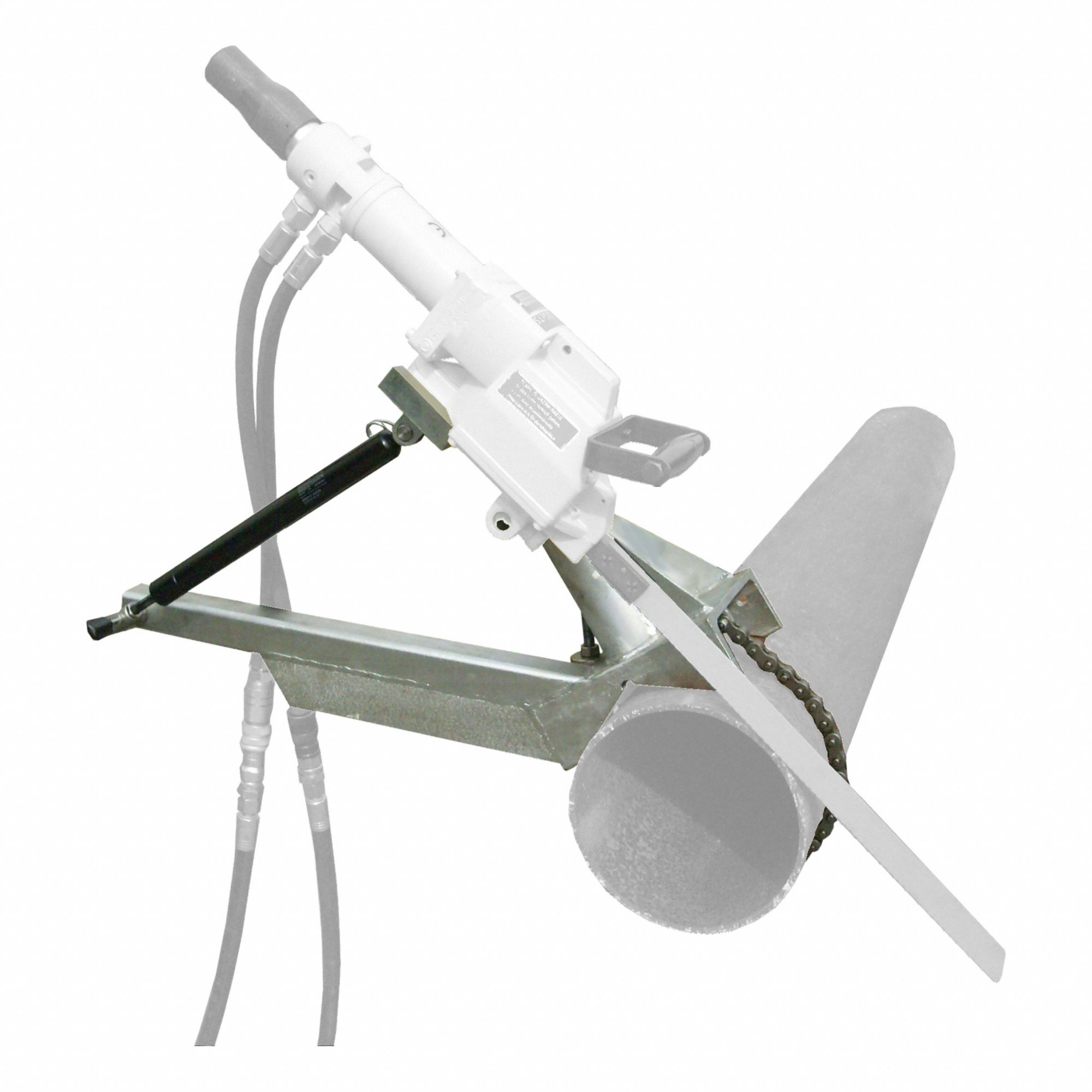 Hacksaw Pipe Clamp: 12 in Pipe Size - Max, 4 in Pipe Size - Min, Affixing Hacksaw to Pipes