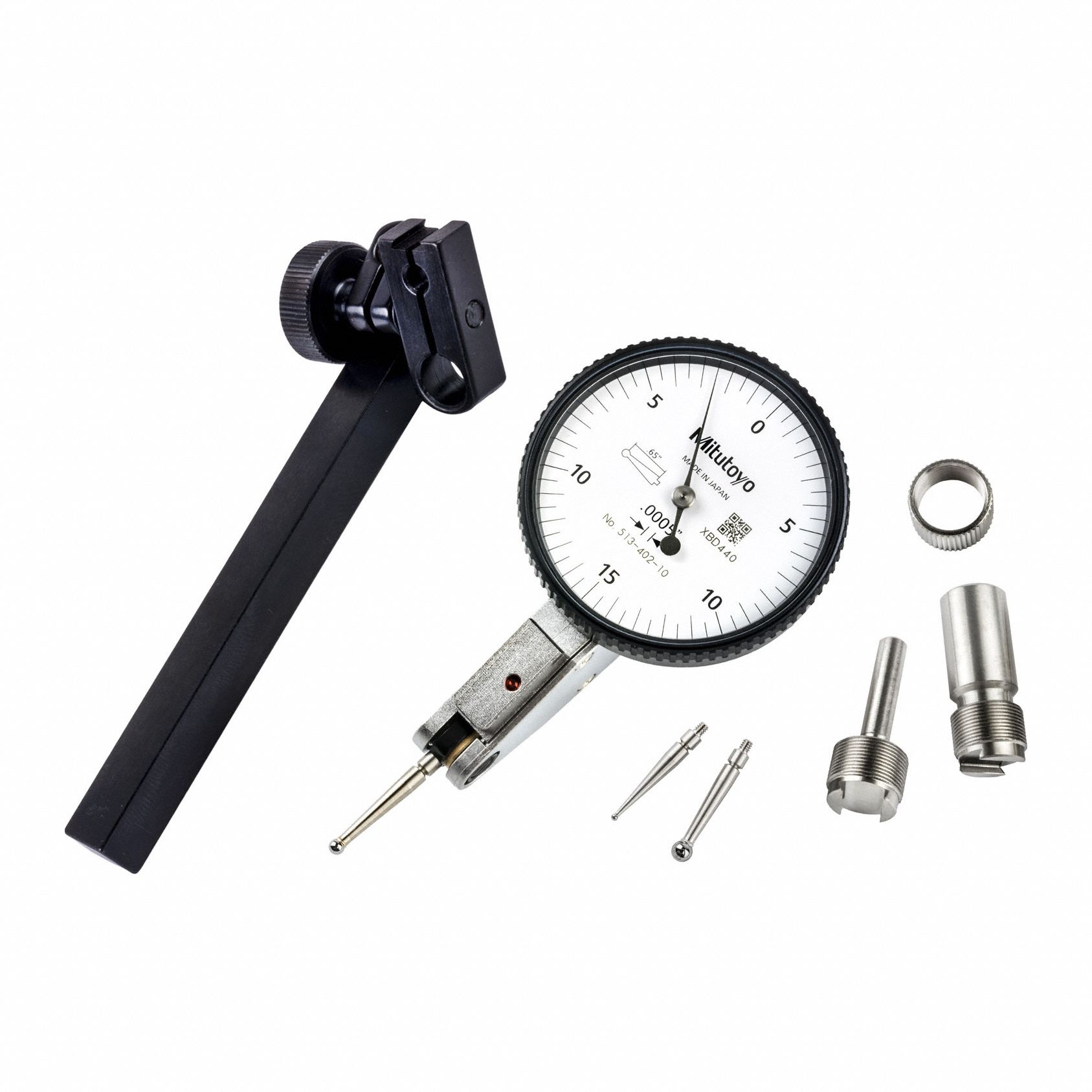 Calibrated Indicator: 0 in to 0.03 in, Inch, 0.0001 in, 0-15-0 Dial Reading