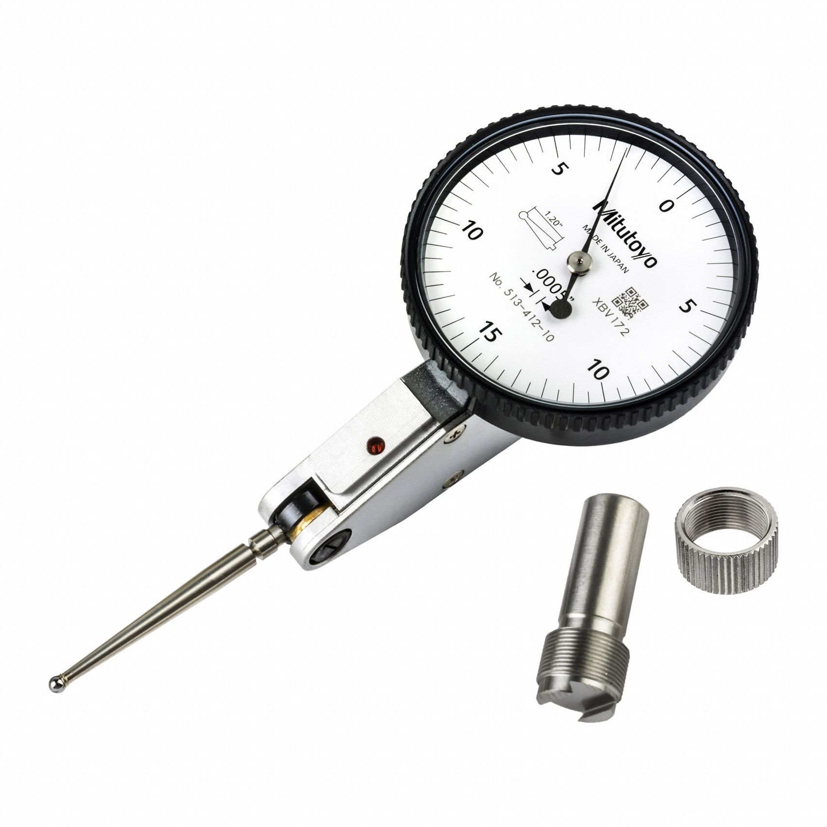 Calibrated Indicator: 0 in to 0.03 in, Inch, 0.0005 in, 0-15-0 Dial Reading