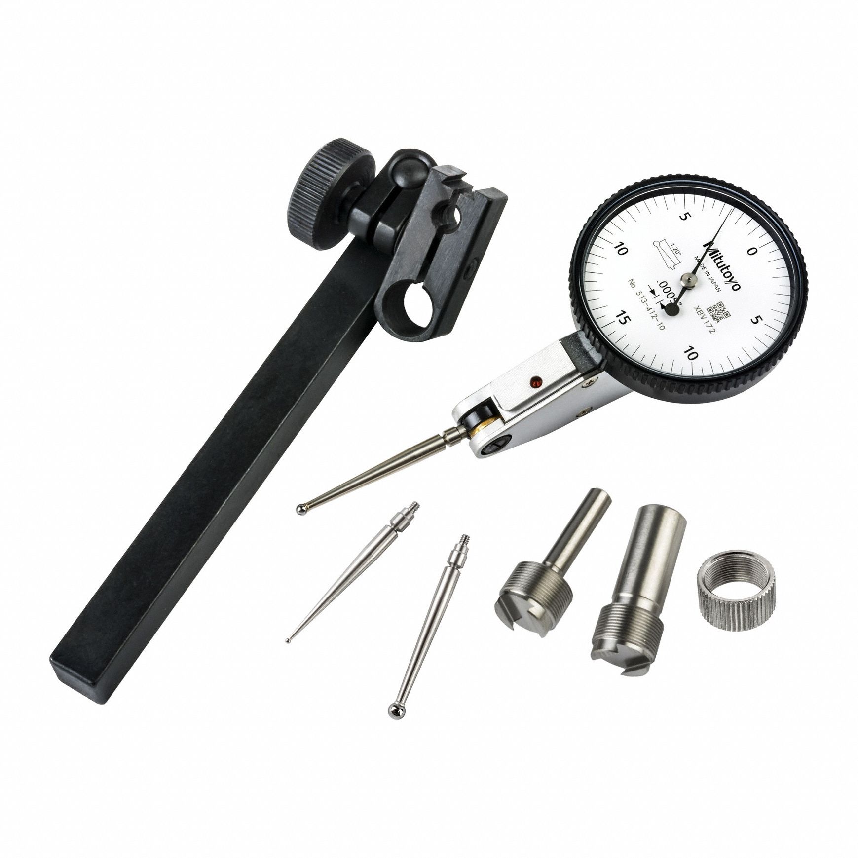 Calibrated Indicator: 0 in to 0.03 in, Inch, 0.0005 in, 0-15-0 Dial Reading