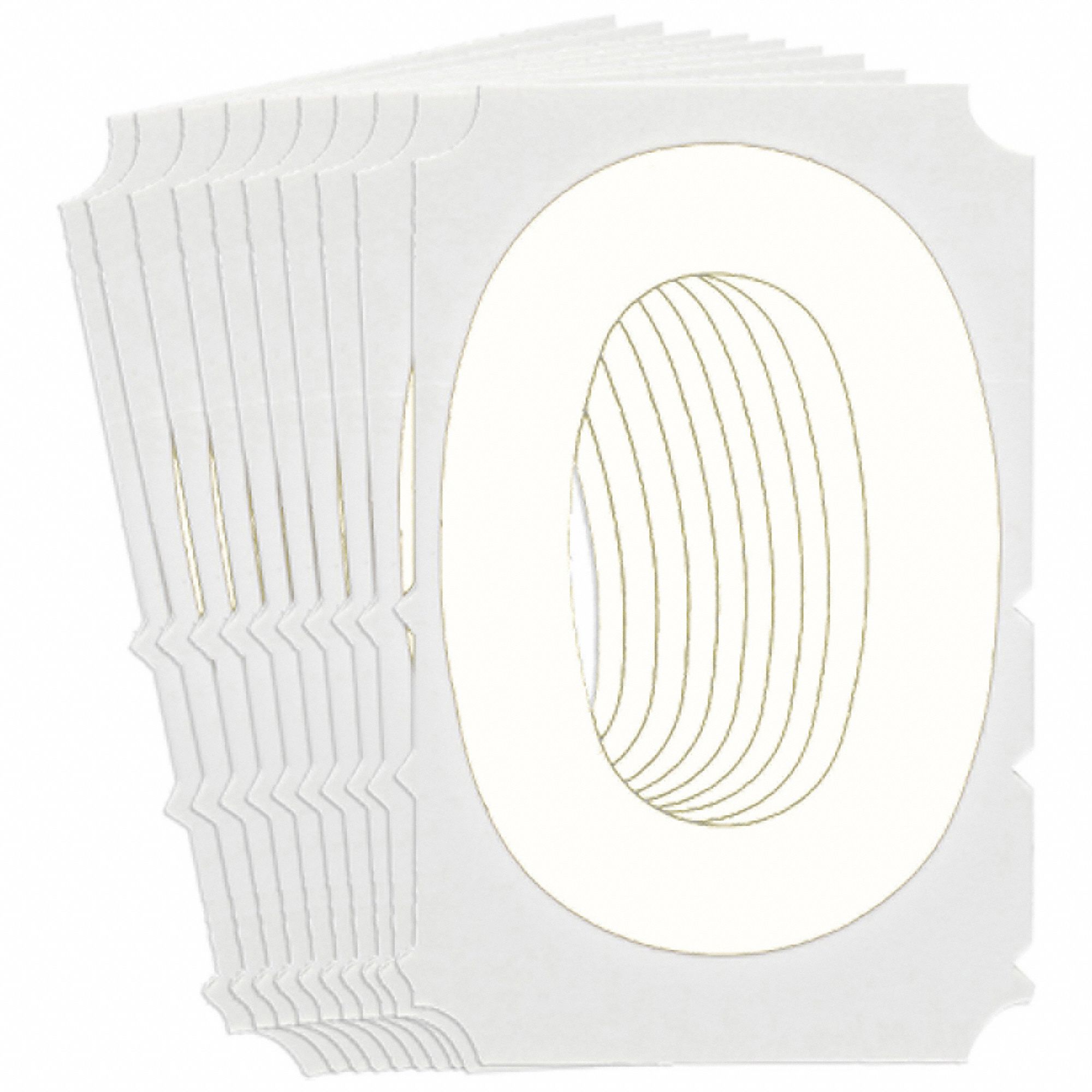 LetterLabel, Polyester, 3inH, 2-3/8inW, PK10