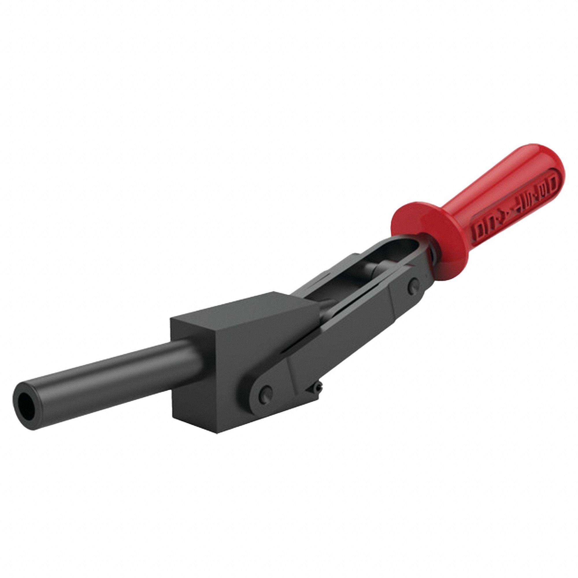 Straight-Line Action Clamp: Solid Base Mounting, Std Horizontal Handle, 3.24 in Arm Lg