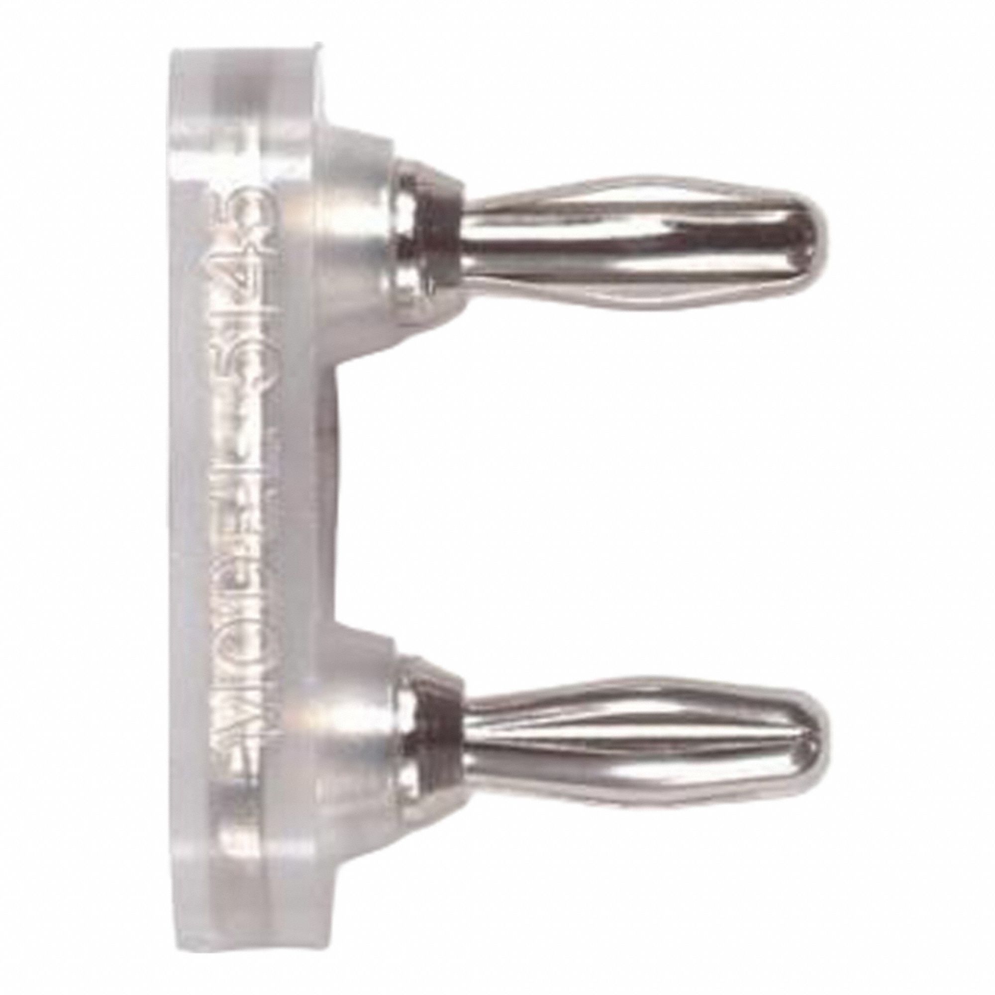 POMONA Double Banana Plug: 1 3/8 in Lg, 15 A Max Current Measurement, 60 V Max Volt Measurement (MPN 5145). Key specifications — Manufacturer Part Number: 5145; Body Material: Brass; Brand: POMONA; Color: Clear.