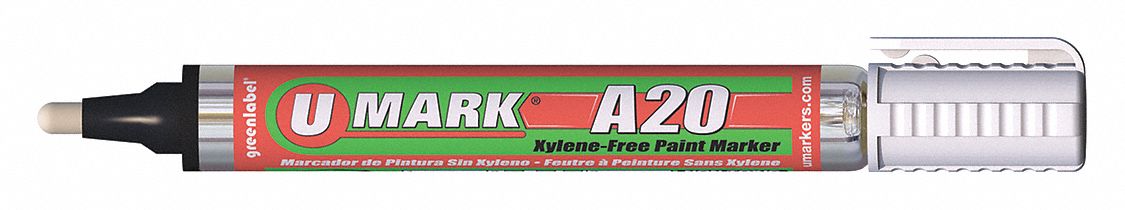 SolidPaintMarker, 5-5/8inL, White, Paint