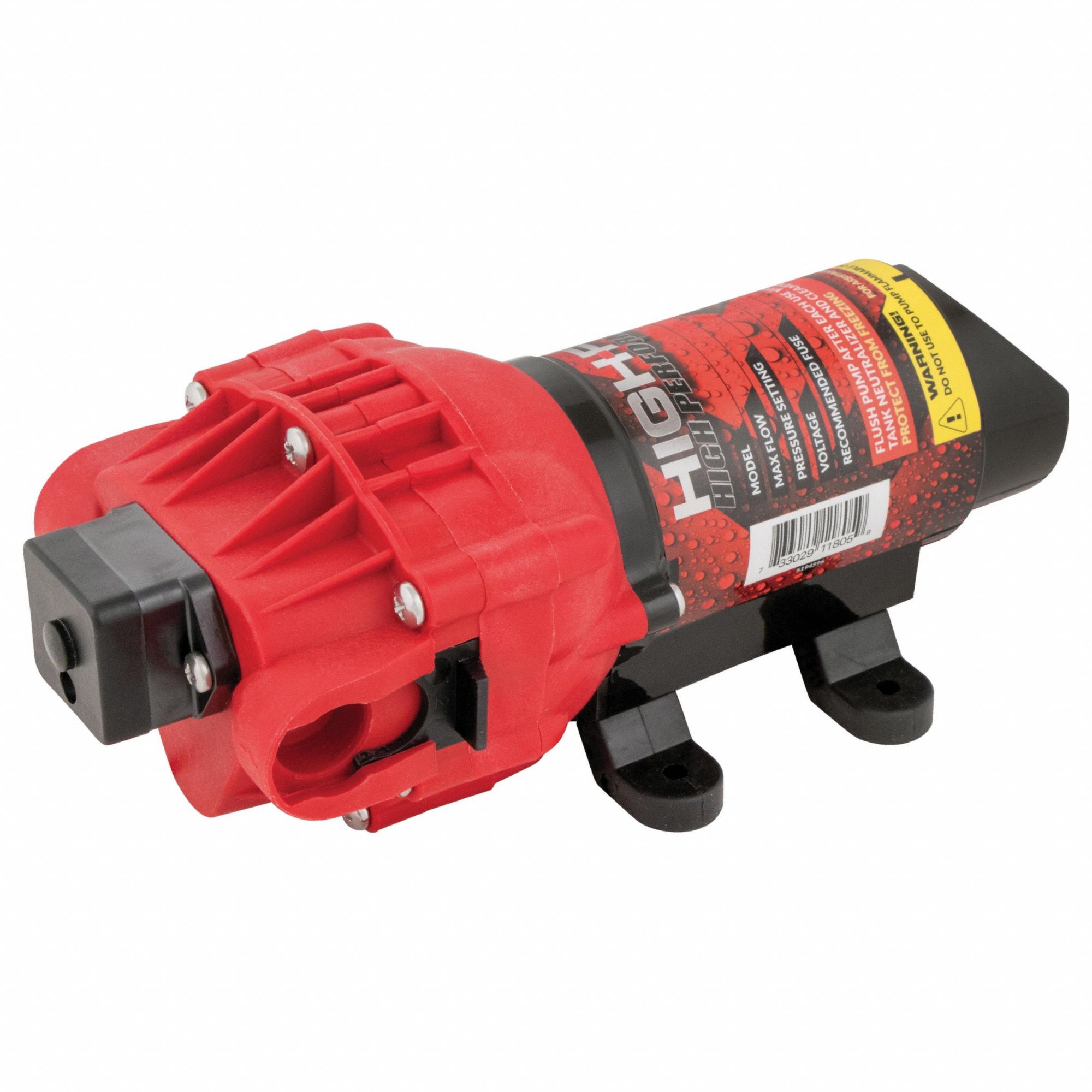 DIAPHRAGM PUMP,PLASTIC,3CMB,2.4GPM,60PSI