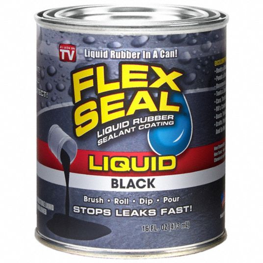 FLEX SEAL, Liquid Rubber Sealant,Black,16 oz. - 515Z16